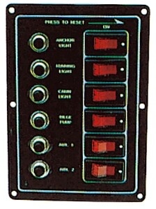 Allpa Aluminium schakelpaneel 12V verlichte schakelaars