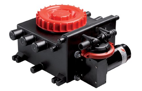 Grijswatertank met vlotterschakelaar