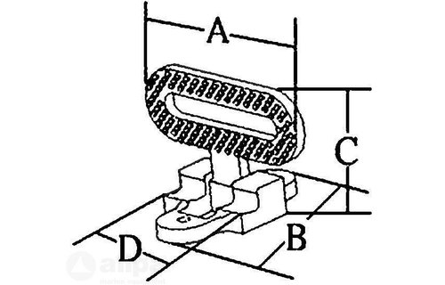RVS klapbare voetsteun