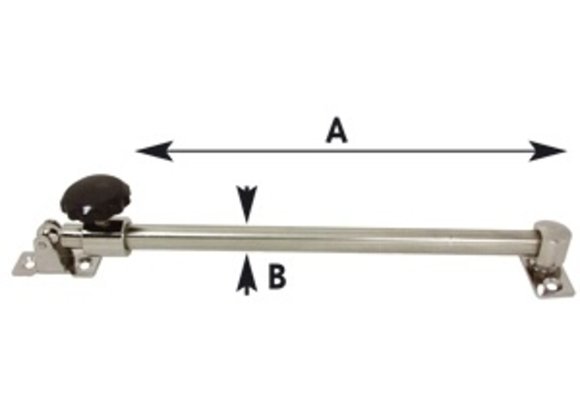 Allpa RVS Luikuitzetter  telescopisch  A-min 300mm / A-max 430mm  B=13mm