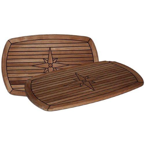 Los Teak Tafelblad Half Ellips