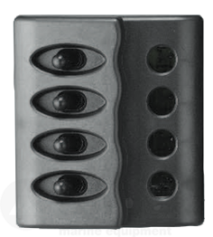 Allpa Kunststof schakelpaneel  12V met LED-indicators