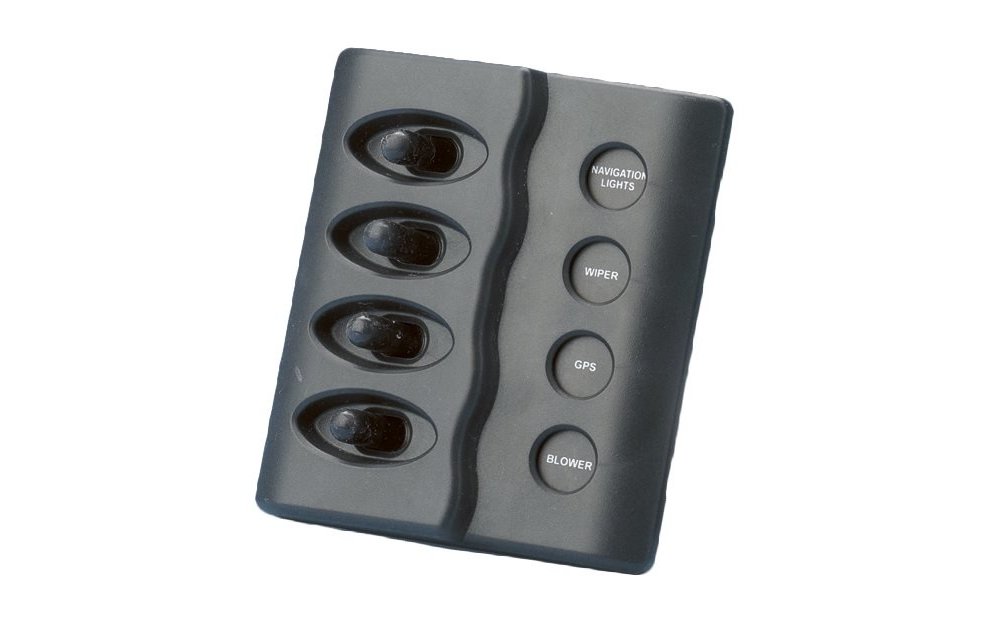 Allpa Kunststof schakelpaneel  12V met LED-indicators