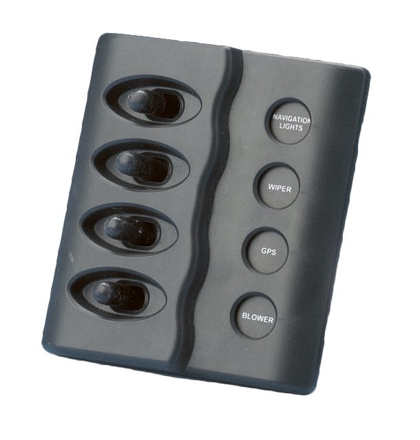 Allpa Kunststof schakelpaneel  12V met LED-indicators