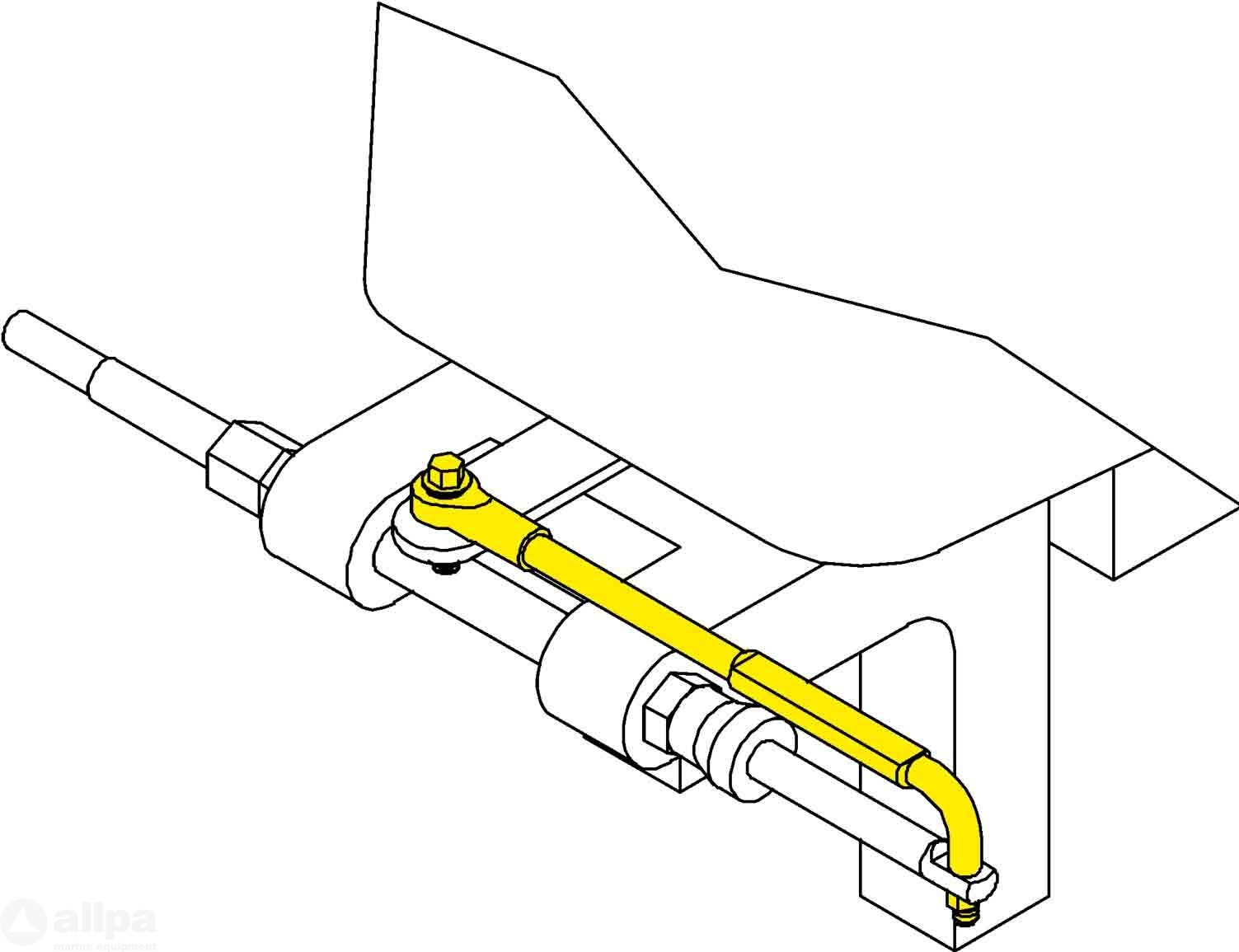 Aansluiting buitenboordmotor