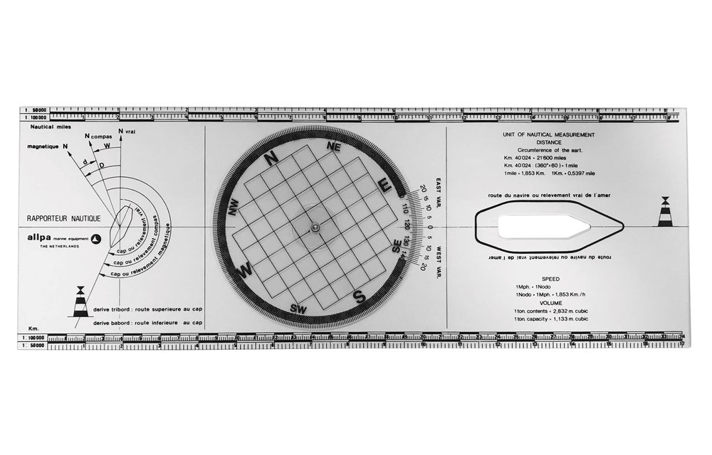 Allpa Plexiglas Bretonse Plotter koerslineaal