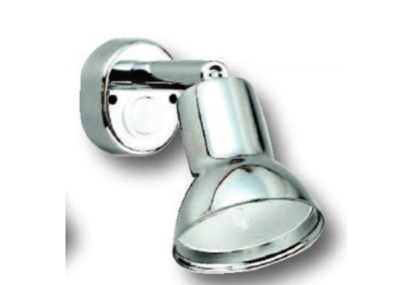Allpa Messing-Verchroomde Leeslamp  halogeen  wandmontage  verstelbaar  12V / 10W  met schakelaar
