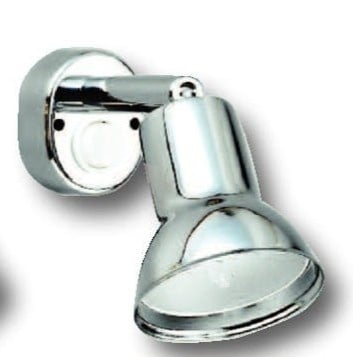 Allpa Messing-Verchroomde Leeslamp  halogeen  wandmontage  verstelbaar  12V / 10W  met schakelaar