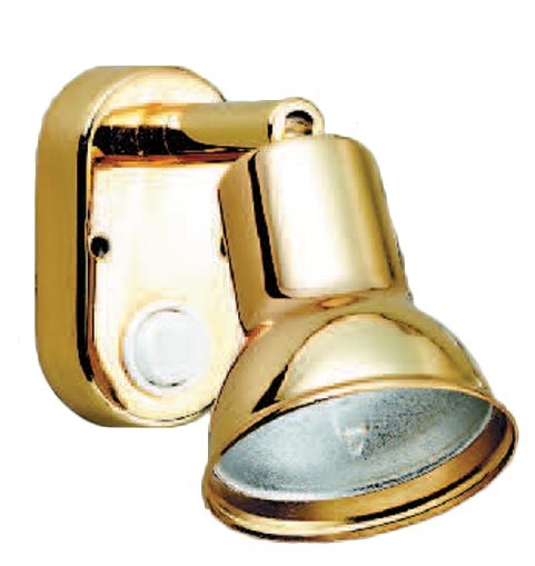 Allpa Messing Leeslamp halogeen wandmontage verstelbaar 12V / 10W met schakelaar