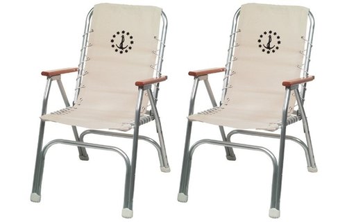 2 stuks nautische dekstoel | Beige