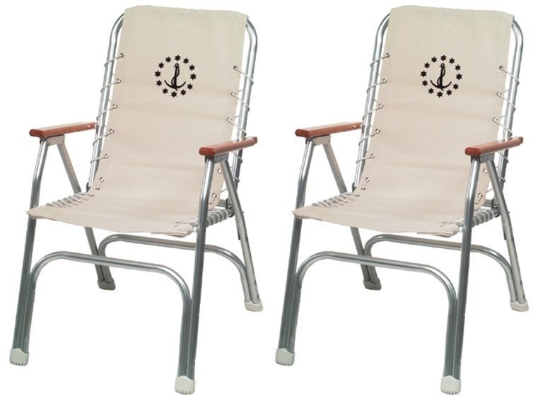 2 stuks nautische dekstoel | Beige