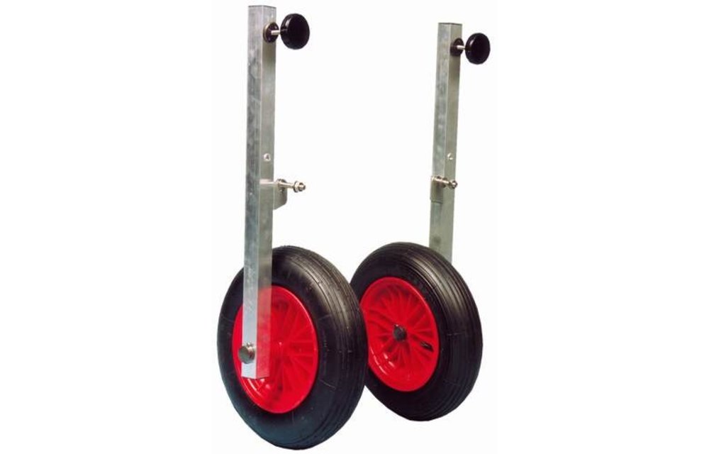 Allpa RVS transportwielenset voor rubberboot type Ibis afneembaar