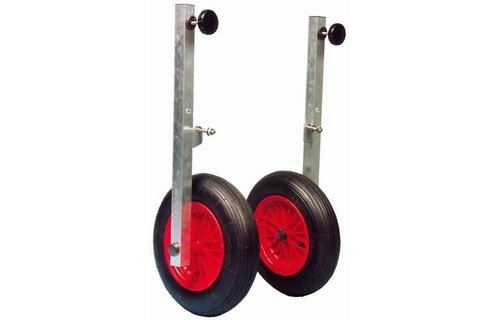 Allpa RVS transportwielenset voor rubberboot type Ibis afneembaar