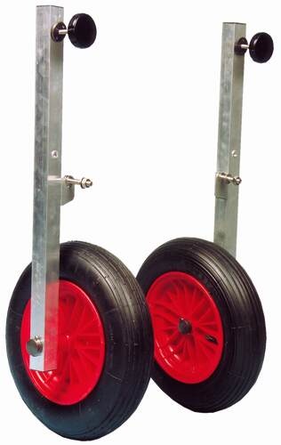 Allpa RVS transportwielenset voor rubberboot type Ibis afneembaar