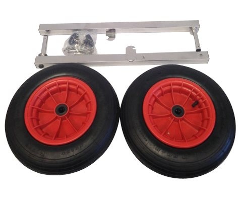 Allpa RVS transportwielenset voor rubberboot type Ibis afneembaar