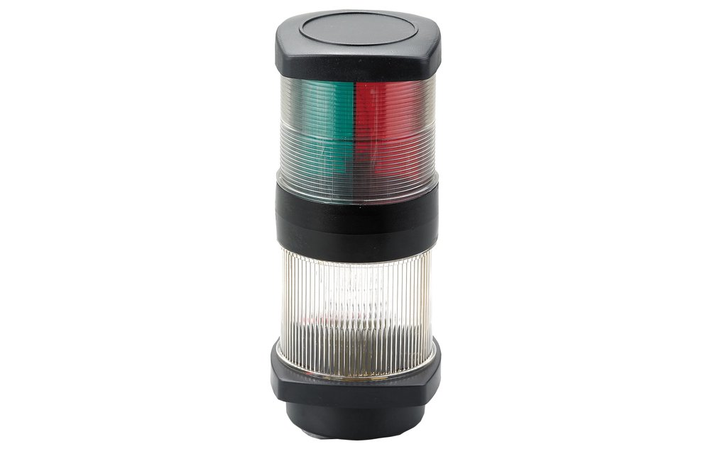 Allpa positielantaarn 3-kleuren & ankerlicht 12V / 1x10W & 1x 25W 2x 112 5º / 1x 135º & 1x 360º