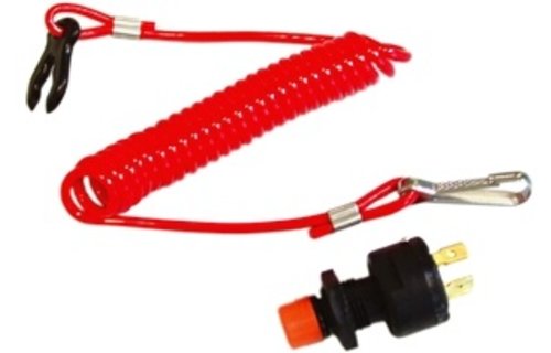 Allpa Noodstopschakelaar compleet met spiraalsnoer  voor in- & outboards