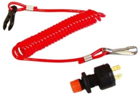 Allpa Noodstopschakelaar compleet met spiraalsnoer  voor in- & outboards