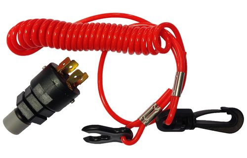 Allpa Noodstopschakelaar compleet met spiraalsnoer  voor in- & outboards