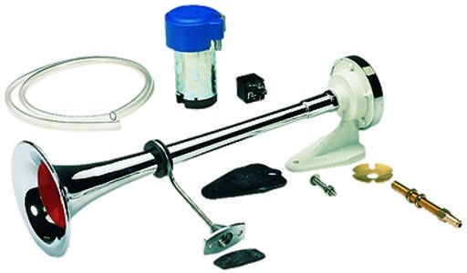 Allpa Plastic verchroomde scheepshoorn met compressor 12 Volt