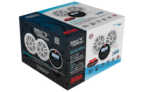 Boss MCKGB350 radio SET | Witte speakers