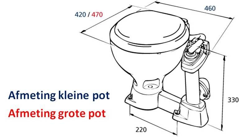 RM69 Sealock toilet met houtenbril en kleine pot