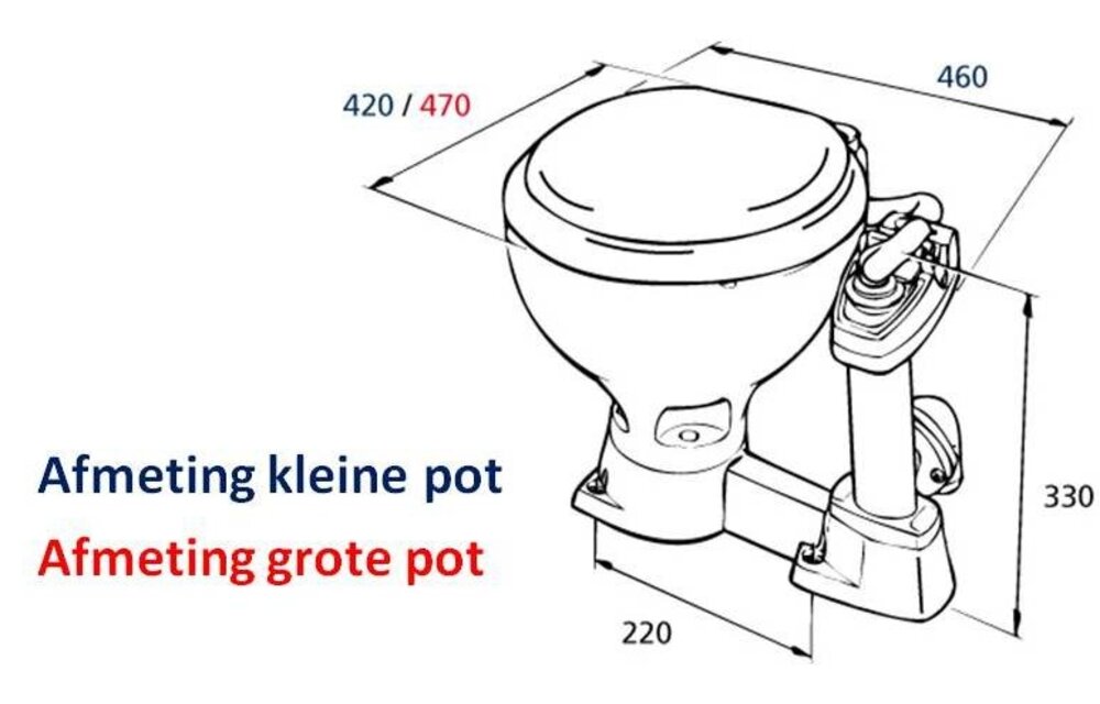 RM69 Sealock toilet met bril en grote pot RM013