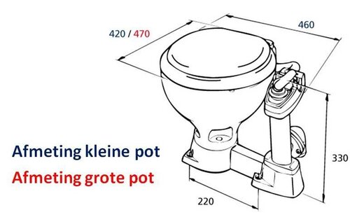 RM69 Sealock toilet met bril en grote pot RM013