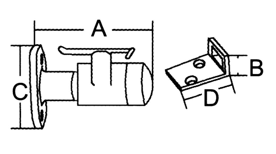Allpa RVS Deurstopper/houder met beugel