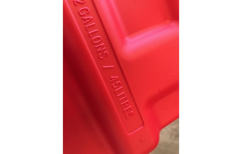 45 liter mobiele brandstoftank met wielen