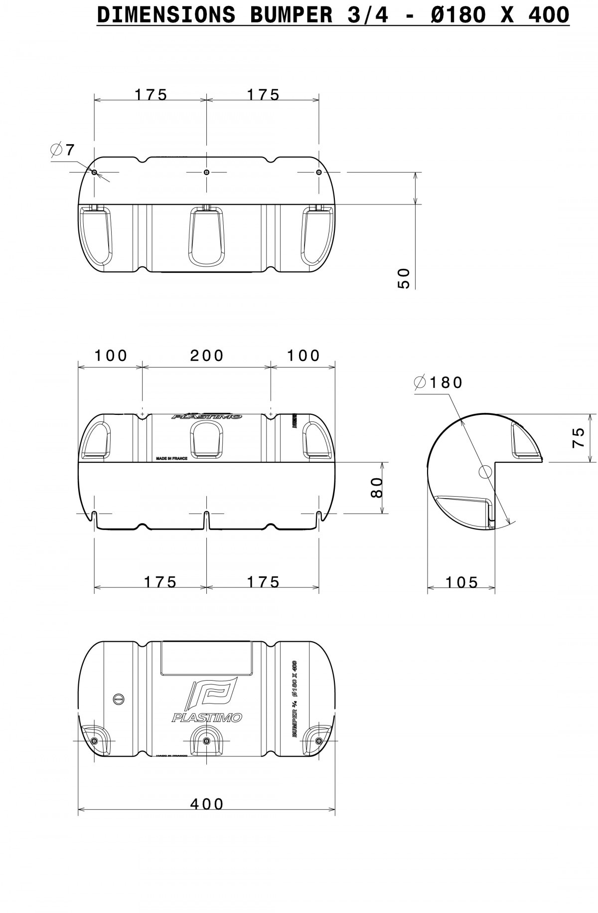 Steigerfender / steigerbumper 400