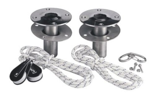 Set van 2 RVS davits 100kg