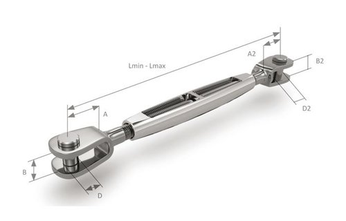 Talamex - Gaffel | Chroom