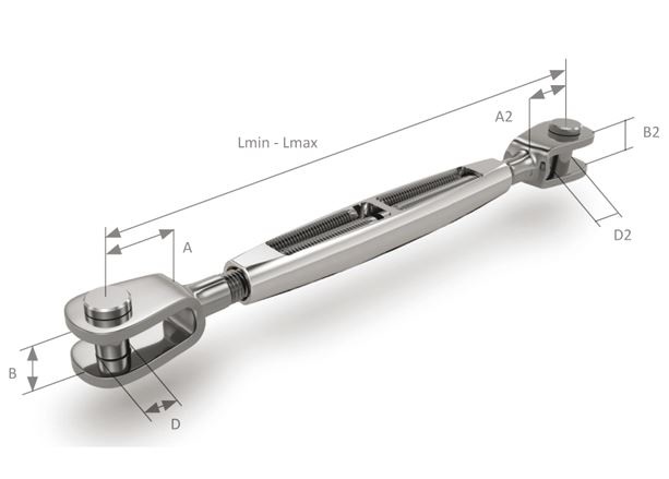 Talamex - Gaffel | Chroom