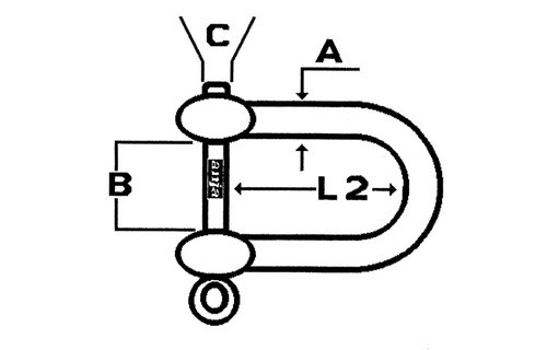 D sluiting - Oogbout Gegalvaniseerd