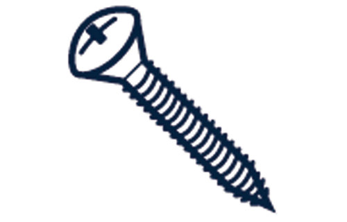 RVS plaatschroef lens