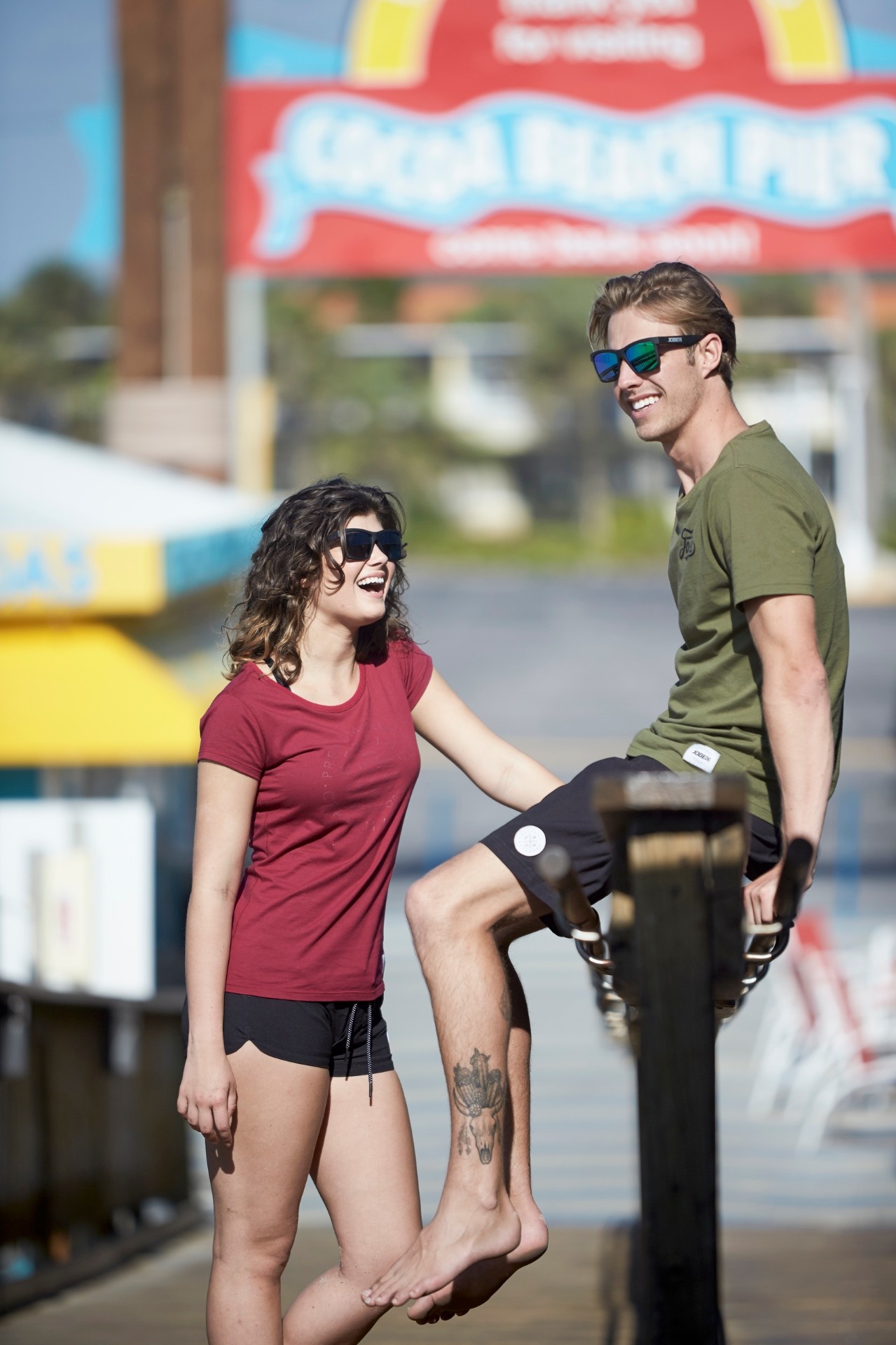 Jobe Beam Drijvende Zonnebril | Zwart-| Groen