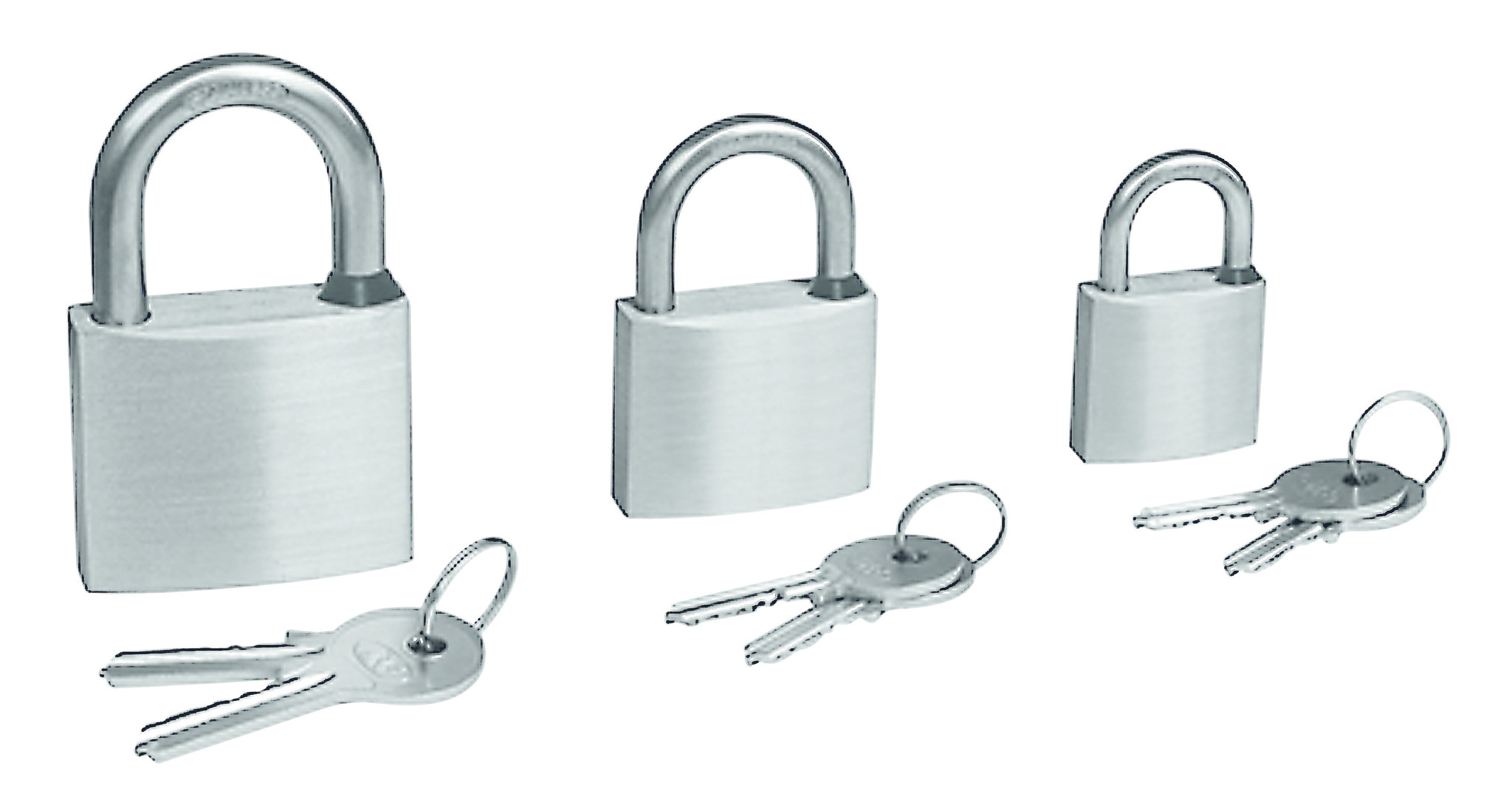 Allpa RVS Hangslot met RVS beugel  afmetingen 40x33mm