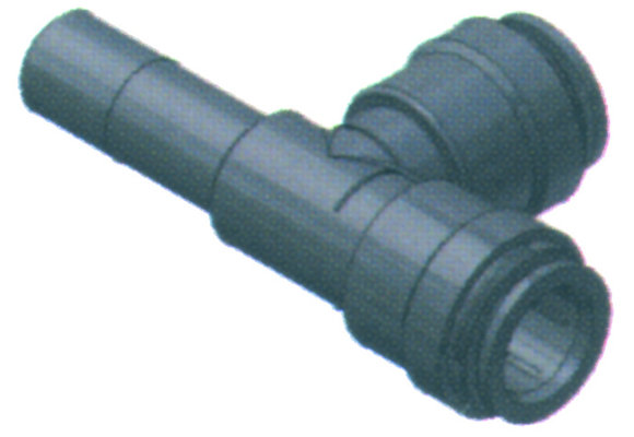 SeaTech Quick-connect T-stuk insteekbaar  Ø15mm x Ø15mm x Ø15mm (pijp)