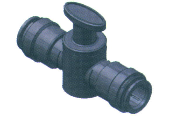 SeaTech Quick-connect verbindingsstuk met kraan  Ø15mm x Ø15mm