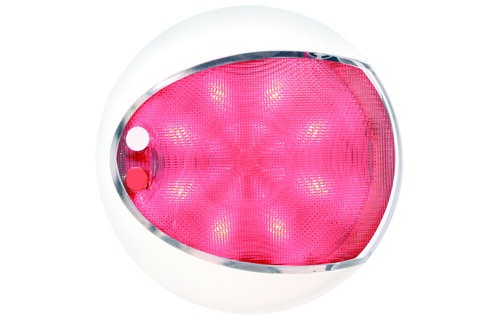 Hella Slim-Line ROUND Oriëntatieverlichting  rood  12V LED  RVS gepolijste rand  Ø72mm