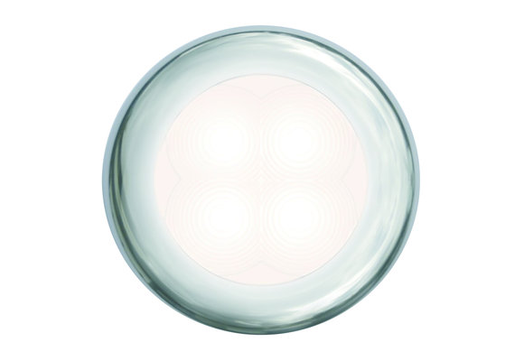 Hella Slim-Line ROUND Oriëntatieverlichting  wit  12V LED  RVS gepolijste rand  Ø72mm