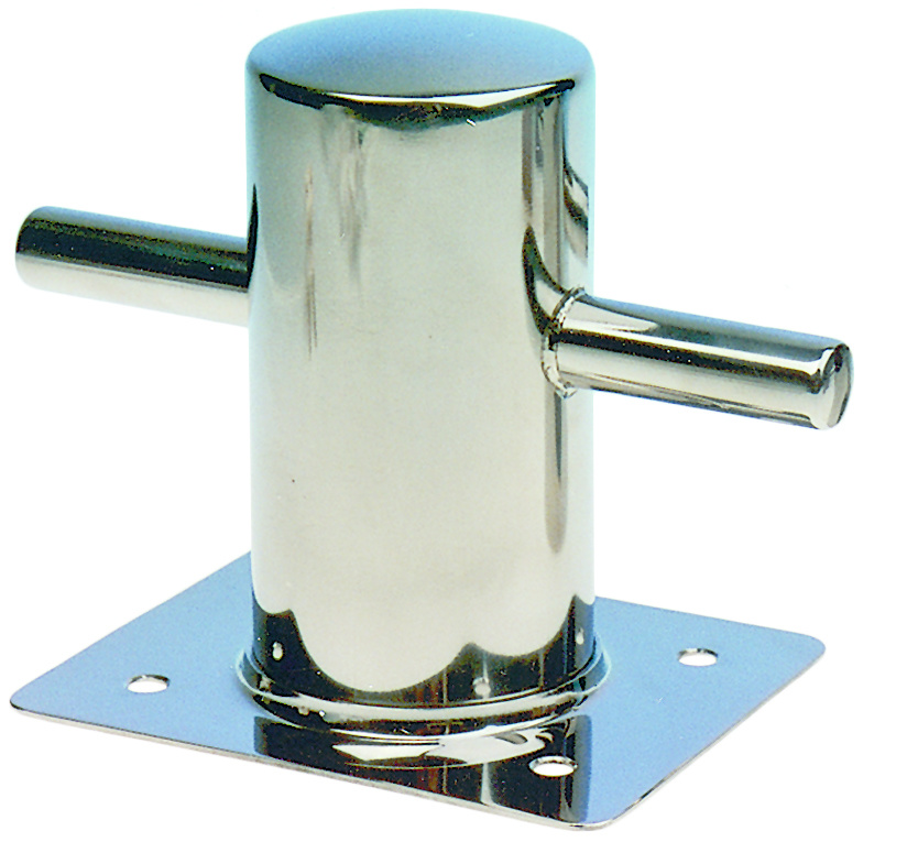 Allpa RVS Bolder met voetplaat Ø70mm 120x150x145mm