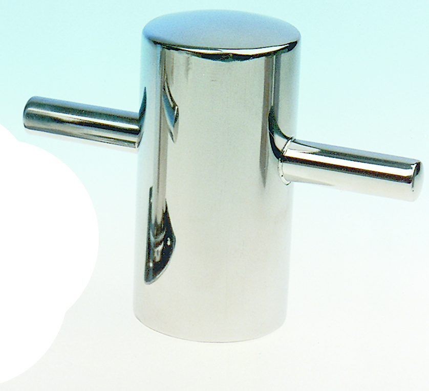 Allpa RVS Bolder lasmontage  Ø100mm  H=195mm  stok 2x75mm