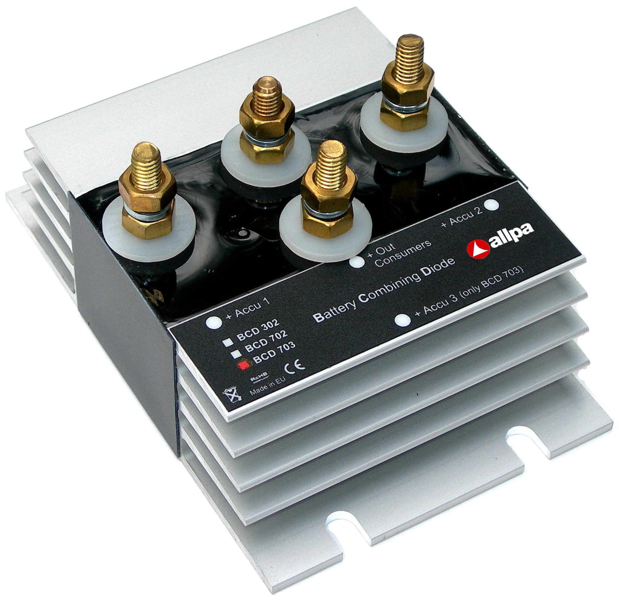 Schottky Batterie combining diodeblok 3-uitgangen