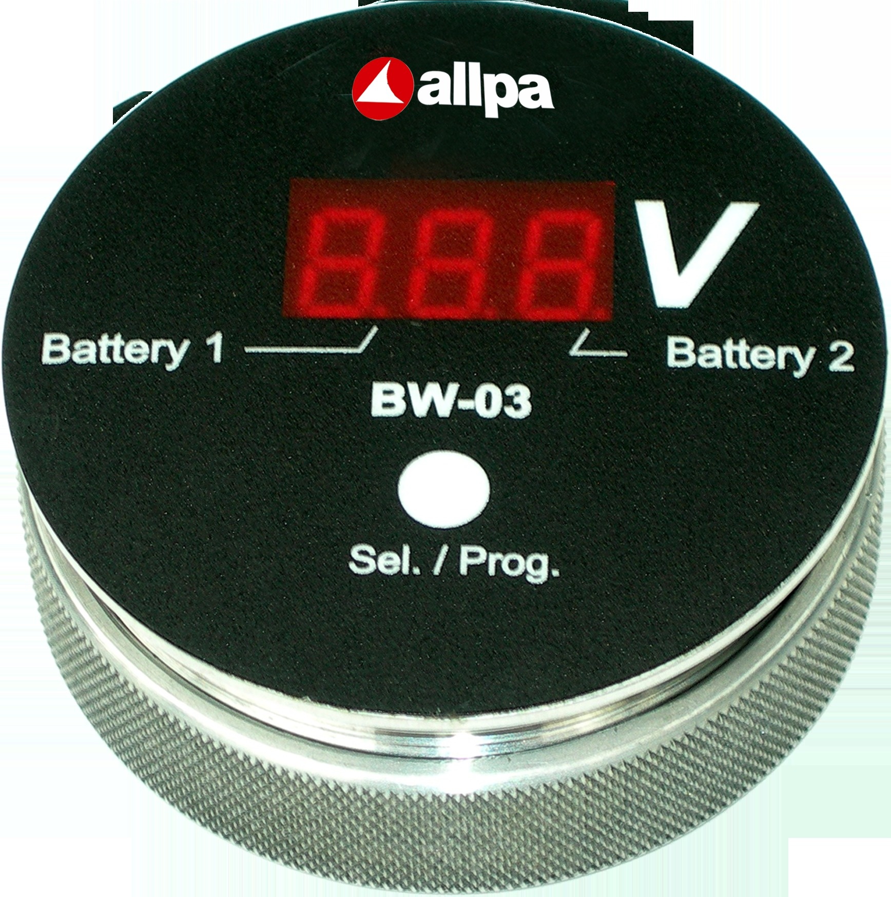 Allpa Battery watch monitor model UBA  3 hoofdprogramma's met buzzer & alarmcontact  Ø45mm