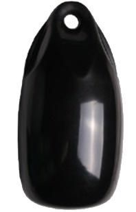 Allpa Fender druppelmodel Dumpy zwart Ø150mm L=300mm (maat 1) (opblaasbaar met kogelventiel)