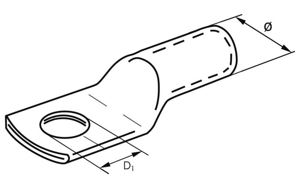 Allpa Persbuiskabeloog voor 70mm² accukabel  M-10 oog