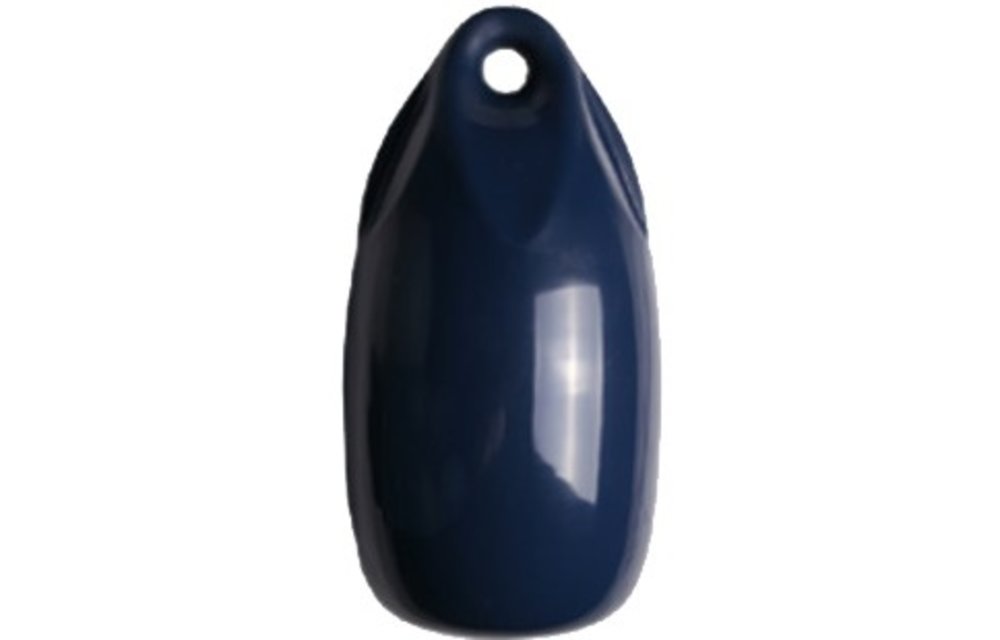 Allpa Fender druppelmodel Dumpy donkerblauw Ø180mm L=360mm (maat 2) opblaasbaar + kogelventiel