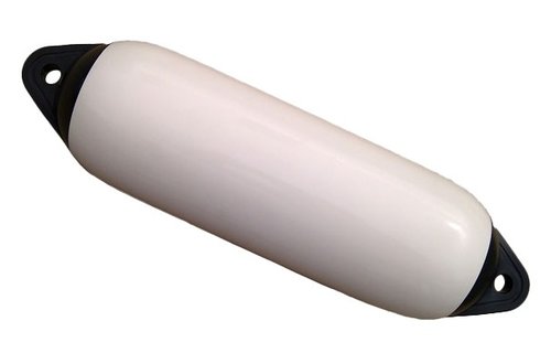 Allpa Fender model Orca  Ø300mm  L=800mm  wit met zwarte kop (maat 4) opblaasbaar met kogelventiel